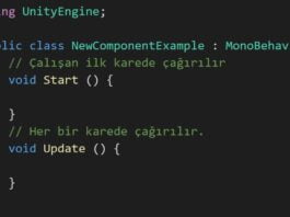Unity MonoBehaviour Sınıfı